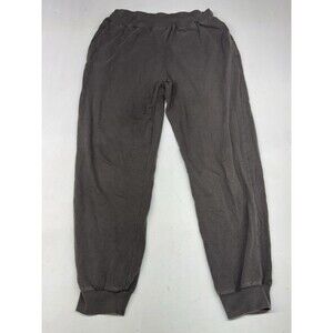 Lunya Organic Cotton Alpaca Joggers Pants Gray/Green Medium Lounge Sleepwear